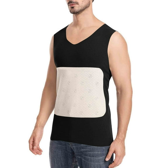 ZVNAΖH Mens Winter Warm Thermal Tank Top Sleeveless Undershirt V Neck Base Layer Vest Seamless Patch Inner-Bottom Shirt