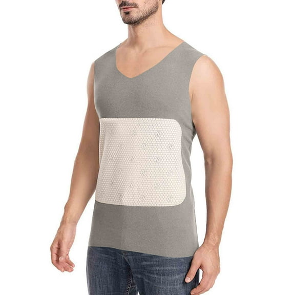 ZVNAΖH Mens Winter Warm Thermal Tank Top Sleeveless Undershirt V Neck Base Layer Vest Seamless Patch Inner-Bottom Shirt