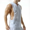 thumbnail image 1 of ZVNAΖH Mens Workout Gym Hooded Tank Top Sleeveless Cut Off Fashion T Shirts Breathable Quick Dry Hoodies, 1 of 5
