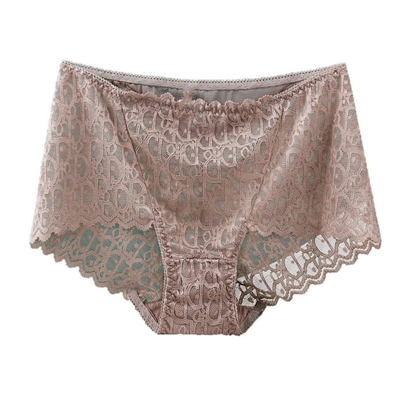 ZVNAΖH Panties for Women,Women's Panties,Women Solid Color Underwear High Waisted Lace Tight and Breathable Underwear Panties,Panties for Women Plus Size