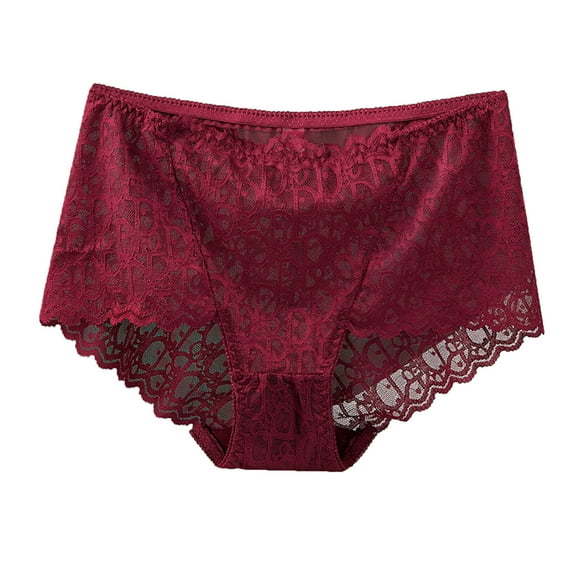 ZVNAΖH Panties for Women,Women's Panties,Women Solid Color Underwear High Waisted Lace Tight and Breathable Underwear Panties,Panties for Women Plus Size