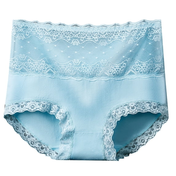 ZVNAΖH Panties for Women,Women's Panties,Women's High Waisted Sexy Lace Belly Tightening and Hip Lifting Oversized Comfortable Cotton Women's Underwear,Panties for Women Plus Size