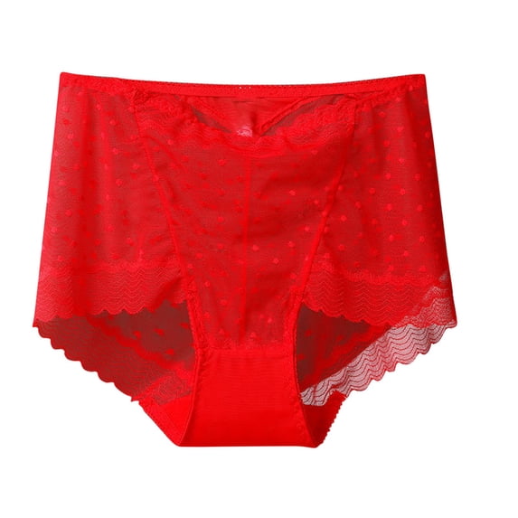 ZVNAΖH Panties for Women,Women's Large Size High Waist Sexy Lace Ultra-Thin Breathable Mesh Butt Lifting and Control Panties,Women's Panties
