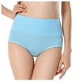 thumbnail image 1 of ZVNAΖH Panties for Women,Women's Panties,Women's Solid Color High Waist Briefs Lift The Hip Cotton Underpants,Panties for Women Plus Size, 1 of 6