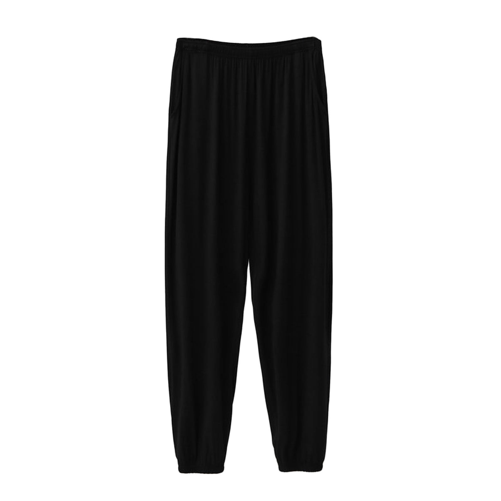 ZVNAΖH Plus Size Pajamas Pants for Men, Mens Cotton Sleep Pants Elastic