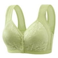 thumbnail image 1 of ZVNAΖH Plus Size Wide Strap Bra Front Closure Bras for Women No Underwire, Lace Floral Comfortable Breathable Bras, Cup 36/80BC-46/105BC, 1 of 6