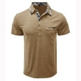 thumbnail image 1 of ZVNAΖH Polo Shirts for Men,Men Shirts Casual Short Sleeve Turn Down Collar Buttons Tops, 1 of 6