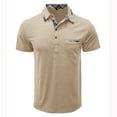 thumbnail image 1 of ZVNAΖH Polo Shirts for Men,Men Shirts Casual Short Sleeve Turn Down Collar Buttons Tops, 1 of 6