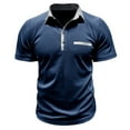 thumbnail image 1 of ZVNAΖH Polo Shirts for Men,Men Shirts Casual Short Sleeve Turn Down Collar Buttons Tops, 1 of 5