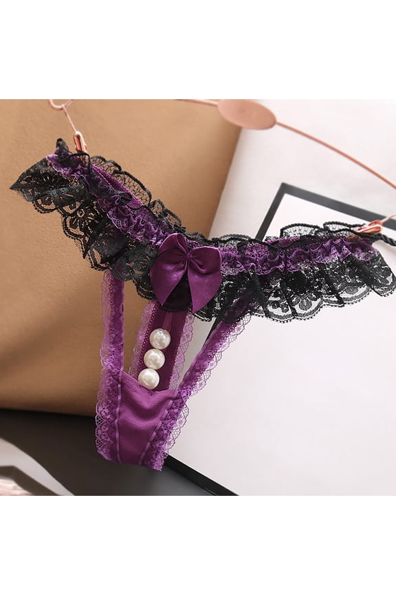 ZVNAΖH Sexy Panties for Women, Valentine's Day Gifts, Couple Supplies, One Size, Floral Lace Mesh Hollow Out See Though G String Thongs