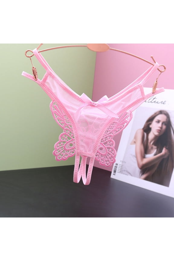 ZVNAΖH Sexy Panties for Women, Valentine's Day Gifts, Couple Supplies, One Size, Floral Lace Mesh Hollow Out See Though G String Thongs