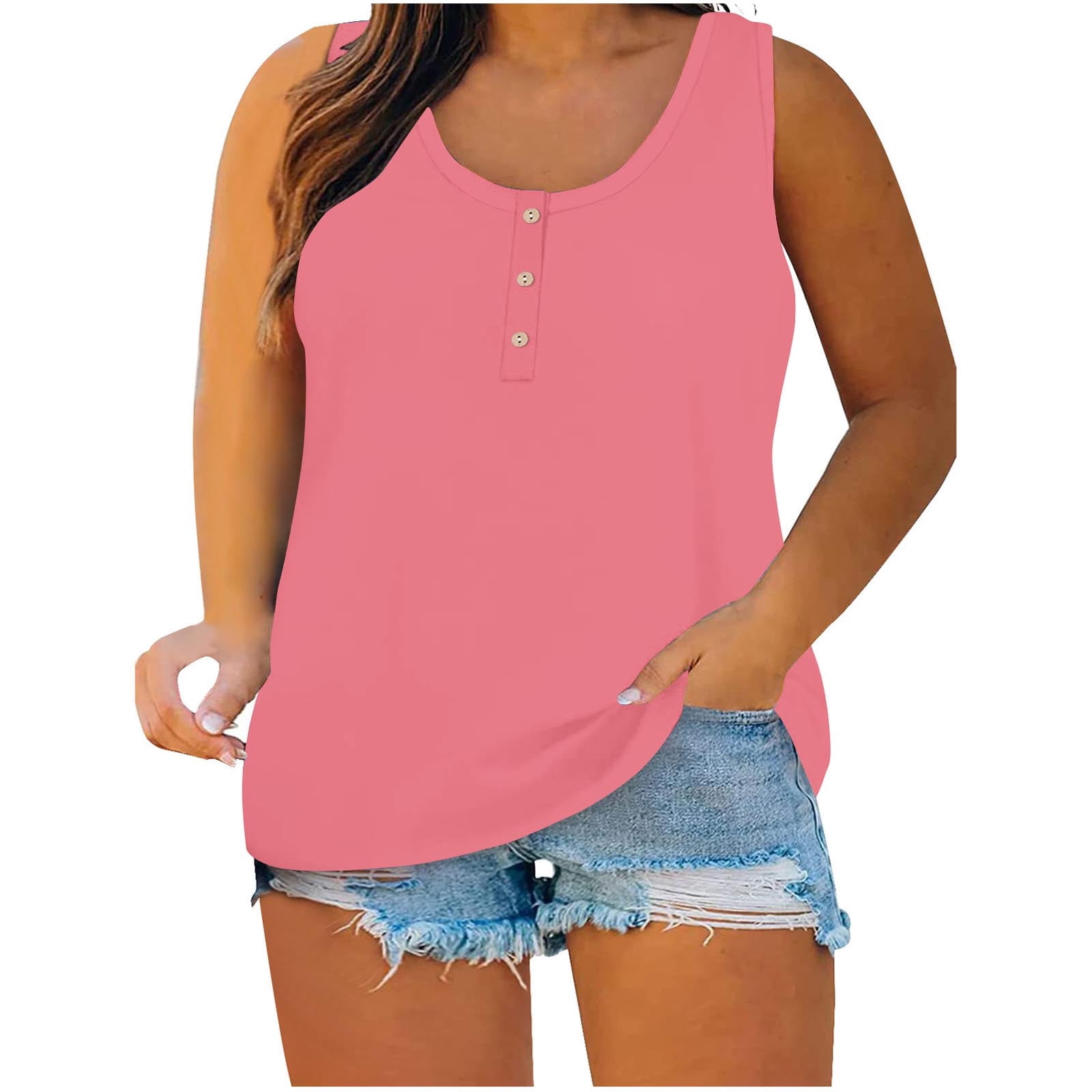 MISSACTIVER Women's Sleeveless Crop Tank Top - Crew Neck, Light Blue, Medium, Stretchy Cotton - View #6