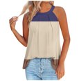 thumbnail image 1 of ZVNAΖH Tank Tops for Women,Women's Casual Loose Fit Crew Neck Sleeveless Back Button Pullover Tops Clearance, 1 of 3