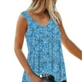 thumbnail image 1 of ZVNAΖH Tank Tops for Women,Women's Fashion Printed Sleeveless T-shirt Blouse V Neck Casual Tops, 1 of 5
