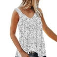 thumbnail image 1 of ZVNAΖH Tank Tops for Women,Women's Fashion Printed Sleeveless T-shirt Blouse V Neck Casual Tops, 1 of 3