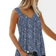 thumbnail image 1 of ZVNAΖH Tank Tops for Women,Women's Fashion Printed Sleeveless T-shirt Blouse V Neck Casual Tops, 1 of 3