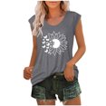 thumbnail image 1 of ZVNAΖH Tank Tops for Women,Women's Summer Casual Loose Fit Crew Neck Sleeveless Pullover Tops, 1 of 4
