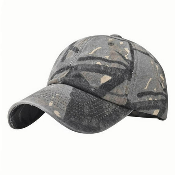 ZVNAΖH Unisex Baseball Caps for Adults Washed and Aged Camouflage Baseball Cap Duck Tongue Cap Sun Hat