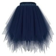 thumbnail image 1 of ZVNAΖH Women Tulle Short Skirts Fairy Skirt Tutu Mesh Layered Skirt Elastic Waist Puffy Skirts Cake Half Length Skirt One Size, 1 of 2
