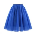 thumbnail image 1 of ZVNAΖH Women Tutu Skort Skirt Multi-layered Elastic Waist Short Tulle Skirts Puffy Pleated Skirt Cake Half Length Skirt Mesh Yarn Skirt, 1 of 2