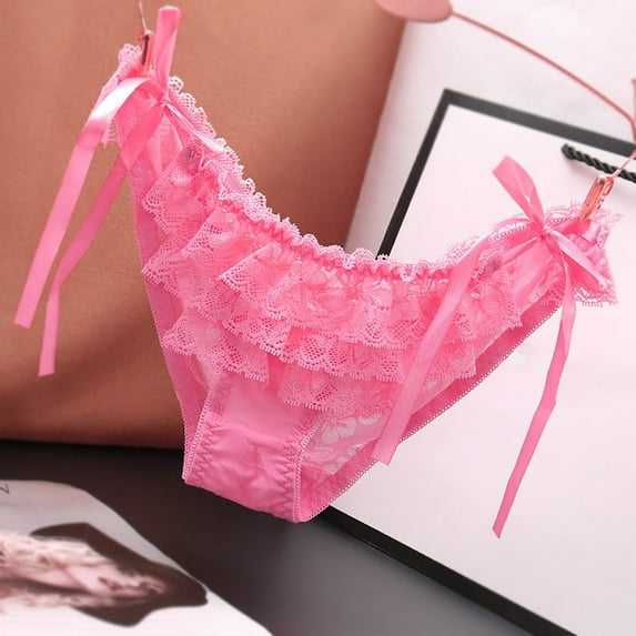 ZVNAΖH Women's Sexy Floral Lace G String Thongs, Valentine's Day Supplies, Gifts for Women, One Size, Mesh Hollow Out See Though Panties