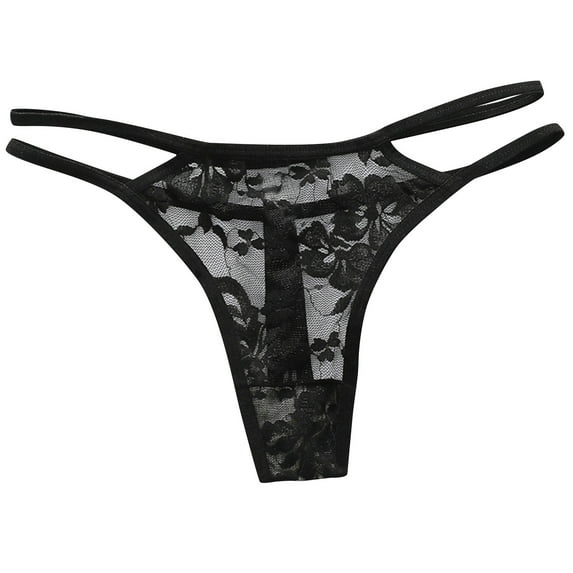 ZVNAΖH Women's Sexy G String Thongs, Valentine's Day Gifts, Couple Supplies, Floral Lace Panties See Though Mesh Hollow Out Panties