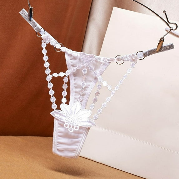 ZVNAΖH Women's Sexy G String Thongs, Valentine's Day Gifts, Couple Supplies, One Size, Floral Lace Panties Hollow Out See Though Panties