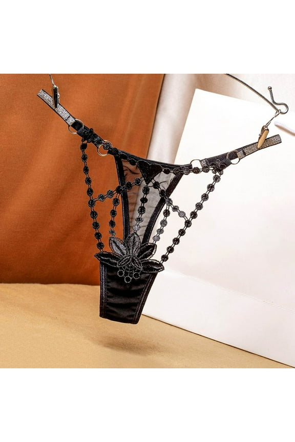 ZVNAΖH Women's Sexy G String Thongs, Valentine's Day Gifts, Couple Supplies, One Size, Floral Lace Panties Hollow Out See Though Panties