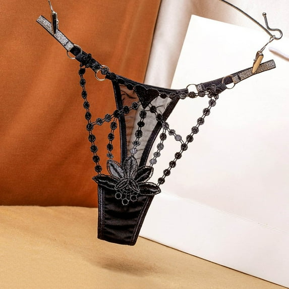 ZVNAΖH Women's Sexy G String Thongs, Valentine's Day Gifts, Couple Supplies, One Size, Floral Lace Panties Hollow Out See Though Panties
