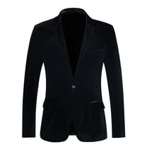 ZVNAΖH Women's Velvet Blazers Business Long Sleeve Jackets Mid Length Slim Fit Button Down Blazer