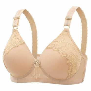 ZVNAΖH Womens Bras,Woman Color Thin and Steel Hoop Gathered Breathable Underwear for Daily Bras,Underwire Bras