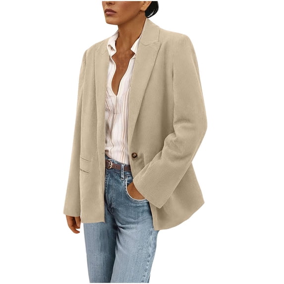 ZVNAΖH Womens Business Blazer Button Down Lapel Long Sleeve Jacket Casual Professional Blazers