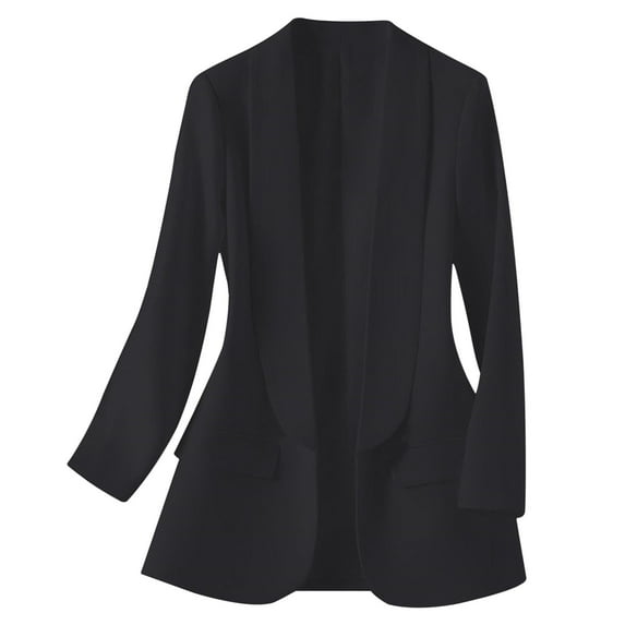 ZVNAΖH Womens Casual Blazer Jackets Shawl Collar Long Sleeve Open Front Work Office Business Blazers with Pockets