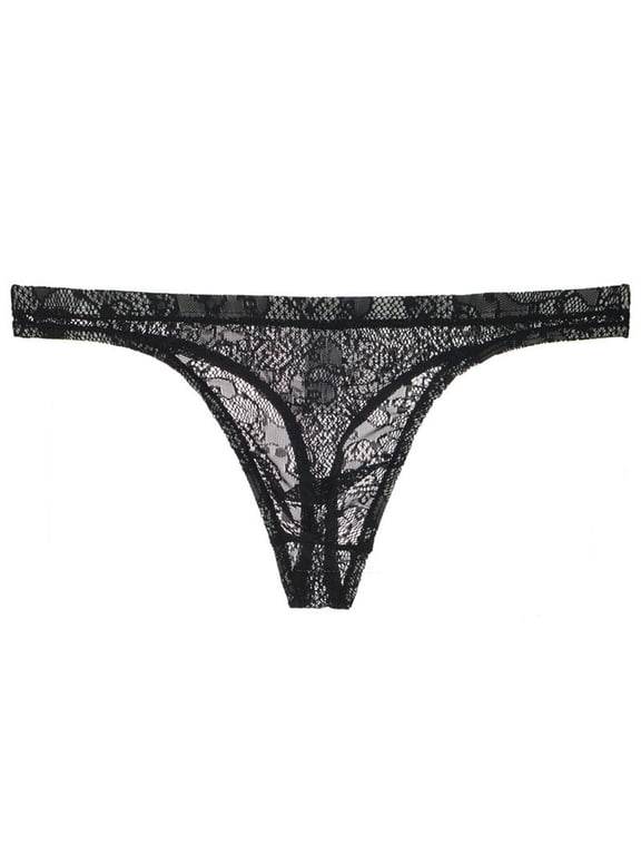 ZVNAΖH Womens Floral Lace G-string Thongs Sexy Underwear Comfortable Breathable Panties Mid Waist Hip Lift Underpant