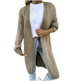 thumbnail image 1 of ZVNAΖH Womens Long Cardigan Sweaters Fall Winter Cardigan Solid Color Open Front Cardigan No Button Cardigan Sweaters On Clearance, 1 of 6
