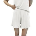 thumbnail image 1 of ZVNAΖH Womens Pajama Shorts, Summer Home Sleep Yoga Shorts, Super Soft Comfy Stretchy Lounge Shorts, Gifts for Mom, M-2XL, 1 of 4