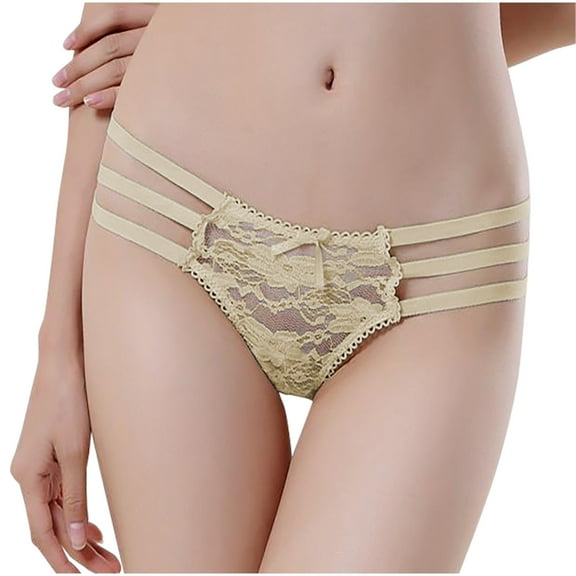 ZVNAΖH Womens Sexy G-String Thongs, Erotic Panties, Valentine's Day Gifts, Floral Lace See Though Low Waist Panties