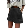 thumbnail image 1 of ZVNAΖH Womens Shorts Clearance Waffle Knit Shorts Women Wide Leg Shorts Women Casual Shorts for Women High Waisted, 1 of 5