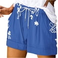 thumbnail image 1 of ZVNAΖH Womens Shorts with Pockets and Drawstring Waistband Loose Fit Casual Shorts for Women 2024, 1 of 5