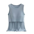 thumbnail image 1 of ZVNAΖH Womens Summer Maternity Nursing Tank Tops Sleeveless Double Layer Breastfeeding Shirt Pregnancy Clothes, 1 of 3