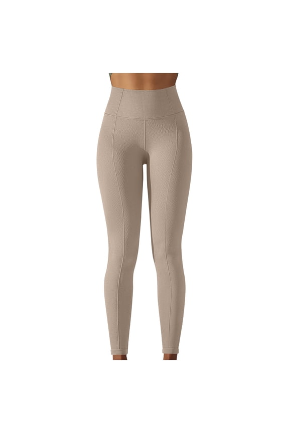 ZVNAΖH Womens Workout Leggings with High Waist Tummy Control Casual Solid Color Active Yoga Pants