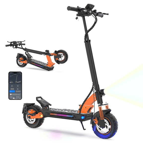 ZVOFB Electric Scooter Adults,1000W Motor Fast Off Road E Scooter,28Mph Max Speed & 45 Miles Max Range,Adjustable Handlebar Height,330lbs MAX Load,All-Terrain E-Scooter ZF3S