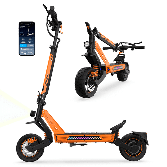 ZVOFB Electric Scooter Adults,31Mph Max Speed & 31 Miles Max Range,1200W Motor Fast Off Road E Scooter,330lbs MAX Load,Adjustable Handlebar Height,Foldable Commuting E-Scooter with APP ZF3 Pro