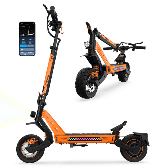 ZVOFB Electric Scooter Adults,31Mph Max Speed & 31 Miles Max Range,1200W Motor Fast Off Road E Scooter,330lbs MAX Load,Adjustable Handlebar Height,Foldable Commuting E-Scooter with APP ZF3 Pro