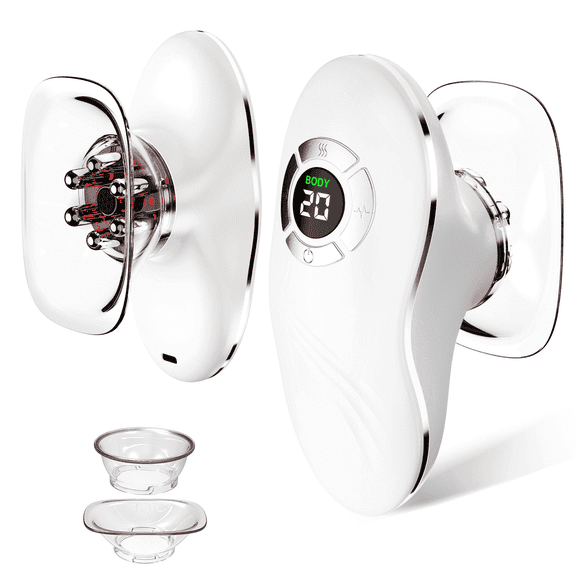 ZVOUS 3-in-1 3-in-1 Body Sculpting Machine Cellulite Massager 3 Modes 9 Speeds for Stomach Arms Legs Waist Neck 2 Attachments White