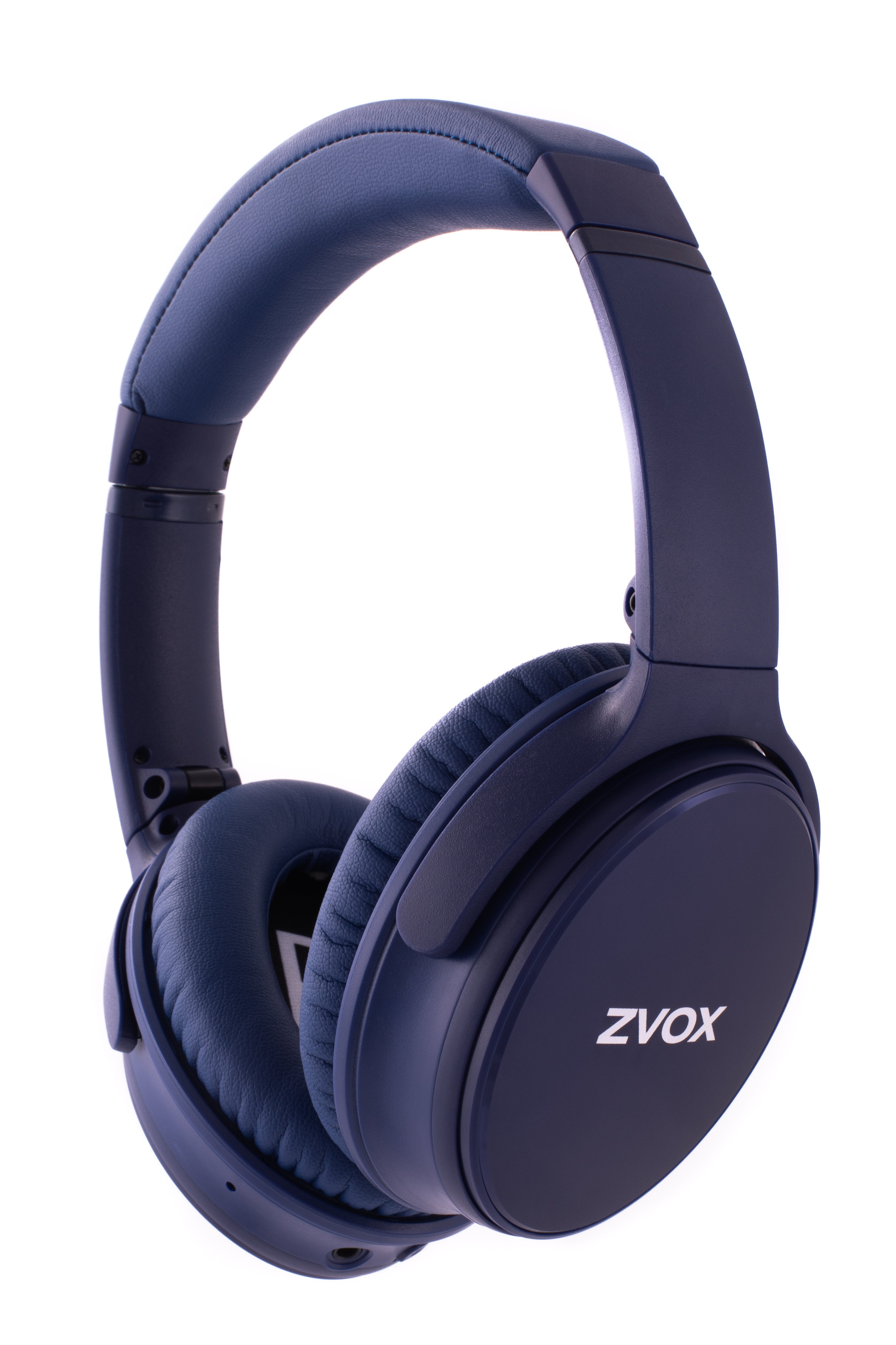 ZVOX AV50 Noise Cancelling Over Ear Bluetooth Headphones, Blue