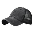 thumbnail image 1 of ZWGHEBK Baseball Cap Breathable Mesh Ball Curved Brim Sun Hat Adjustable Baseball Hats for Men and Women Sport Running Workout, Black, One Size, 1 of 4