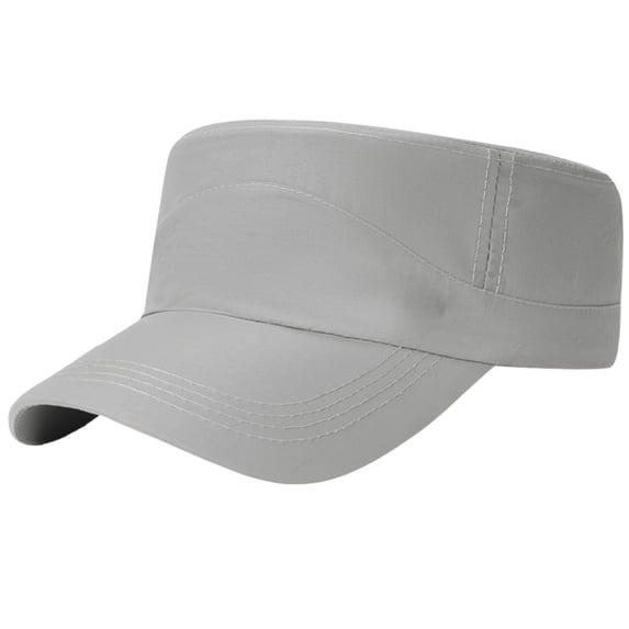 ZWGHEBK Vintage Cadet Cap Flat Top Cap Unisex Baseball Hat for Men Women Solid Color Adjustable Baseball Hat Men Casual Summer Sun Hats, Light Ashy, One Size