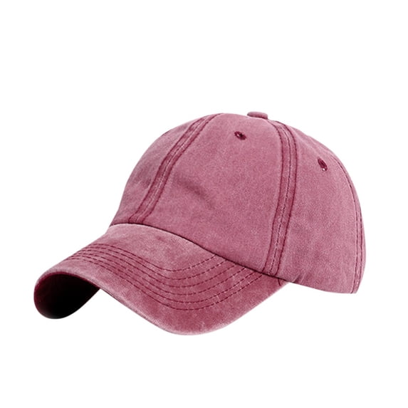 ZWGHEBK Women Baseball Cap Dad Hat Men's Solid Cotton Twill Baseball Cap Plain Blank Soft Adjustable Size Snapback Baseball Cap Sun Hat for Hiking Outdoor Daily Use, Wine, One Size