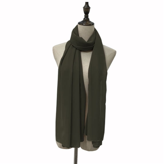 ZWGHEBK Women's Long Scarf Soft Lightweight Thin Summer Chiffon Sheer Scarf for Women Elegant Ladies Solid Color Scarves Shawls and Wraps